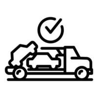 ícone de comércio de carros, estilo de estrutura de tópicos vetor