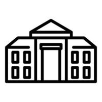 ícone do campus acadêmico, estilo de estrutura de tópicos vetor