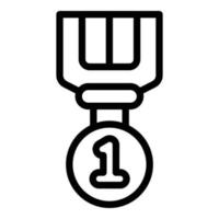 ícone de medalha olímpica, estilo de estrutura de tópicos vetor