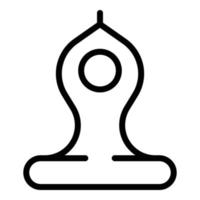 ícone de ioga budista, estilo de estrutura de tópicos vetor