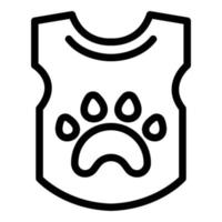 ícone de camisa de cachorro, estilo de estrutura de tópicos vetor