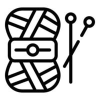 ícone de hobby de tricô, estilo de estrutura de tópicos vetor