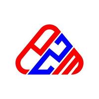 design criativo do logotipo da carta pzm com gráfico vetorial, logotipo simples e moderno do pzm. vetor