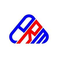 design criativo do logotipo da carta prm com gráfico vetorial, logotipo simples e moderno do prm. vetor