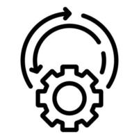 ícone de adaptação de configuração, estilo de estrutura de tópicos vetor