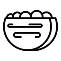 ícone de falafel, estilo de estrutura de tópicos vetor