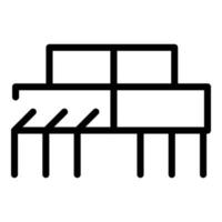 ícone do resistor eletrônico, estilo de estrutura de tópicos vetor
