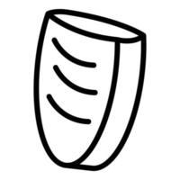ícone de falafel pita, estilo de estrutura de tópicos vetor
