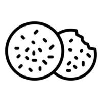 ícone de falafel saboroso, estilo de estrutura de tópicos vetor