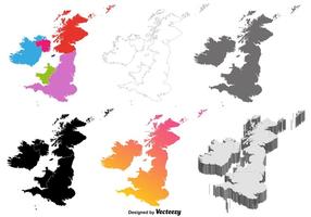 Mapa do vetor British Isles