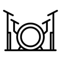 ícone de bateria de banda, estilo de estrutura de tópicos vetor