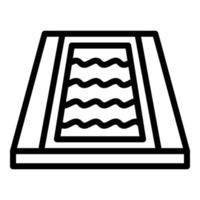 ícone da piscina esportiva, estilo de estrutura de tópicos vetor