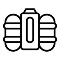 ícone de bomba de piscina, estilo de estrutura de tópicos vetor
