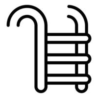 ícone de escada de piscina, estilo de estrutura de tópicos vetor