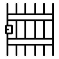 ícone do portão da prisão, estilo de estrutura de tópicos vetor