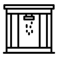 ícone de box de banheiro, estilo de estrutura de tópicos vetor