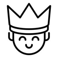 ícone rei, estilo de estrutura de tópicos vetor