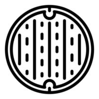 ícone de bueiro de metal, estilo de estrutura de tópicos vetor