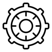 ícone de bueiro circular, estilo de estrutura de tópicos vetor