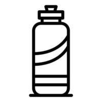 ícone de garrafa de pilates, estilo de estrutura de tópicos vetor