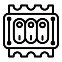 ícone do interruptor do painel de energia, estilo de estrutura de tópicos vetor