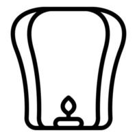 ícone de lanterna flutuante do festival, estilo de estrutura de tópicos vetor