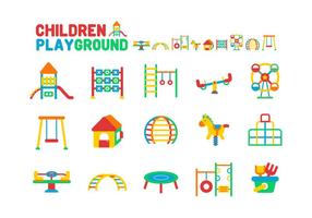 Conjunto de ícones para crianças Playground