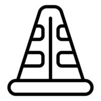 ícone de cone de trânsito, estilo de estrutura de tópicos vetor