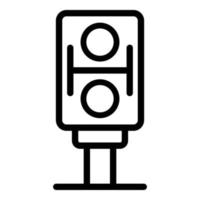 ícone de semáforos de construção, estilo de estrutura de tópicos vetor