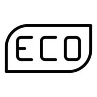 ícone de painel de carro ecológico, estilo de estrutura de tópicos vetor