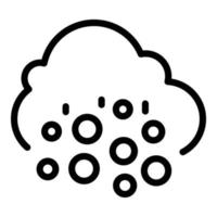 ícone de nuvem de chuva do tempo, estilo de estrutura de tópicos vetor