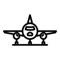 ícone de aeronave, estilo de estrutura de tópicos vetor