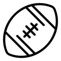 ícone de bola de rugby, estilo de estrutura de tópicos vetor