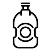 ícone de emagrecimento de garrafa de água, estilo de estrutura de tópicos vetor