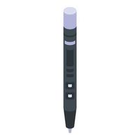 ícone de equipamento de caneta 3d, estilo isométrico vetor