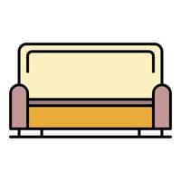 vetor de contorno de cor de ícone de sofá