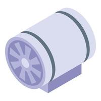ícone do tubo de ventilação, estilo isométrico vetor