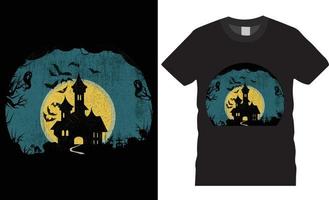 vetor de design de camiseta criativa de halloween