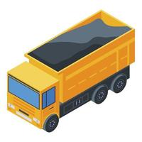 ícone de caminhão de chão completo, estilo isométrico vetor