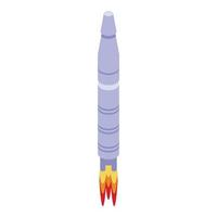ícone de míssil militar, estilo isométrico vetor