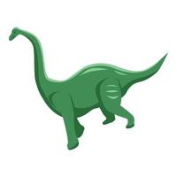 ícone de dinossauro verde, estilo isométrico vetor