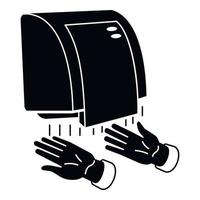 ícone de secador de banheiro, estilo simples vetor