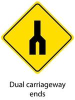 sinal de alerta de tráfego amarelo em fundo branco vetor