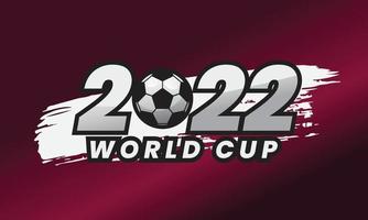 copa do mundo qatar 2022 com estilo de pincelada vetor