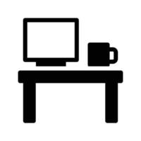 ilustração vetorial de mesa de computador em ícones de símbolos.vector de qualidade background.premium para conceito e design gráfico. vetor