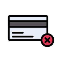 cartão de crédito cancelar ilustração vetorial em um icons.vector de qualidade background.premium para conceito e design gráfico. vetor