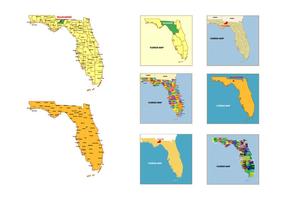 Pacote Vector do Mapa da Flórida