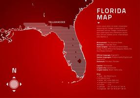Florida map tech free vector