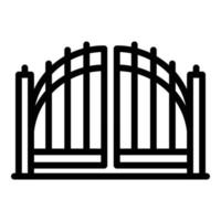 ícone do portão do sensor, estilo de estrutura de tópicos vetor