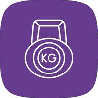 design de ícone criativo de kettlebell vetor